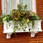 White fall window planter