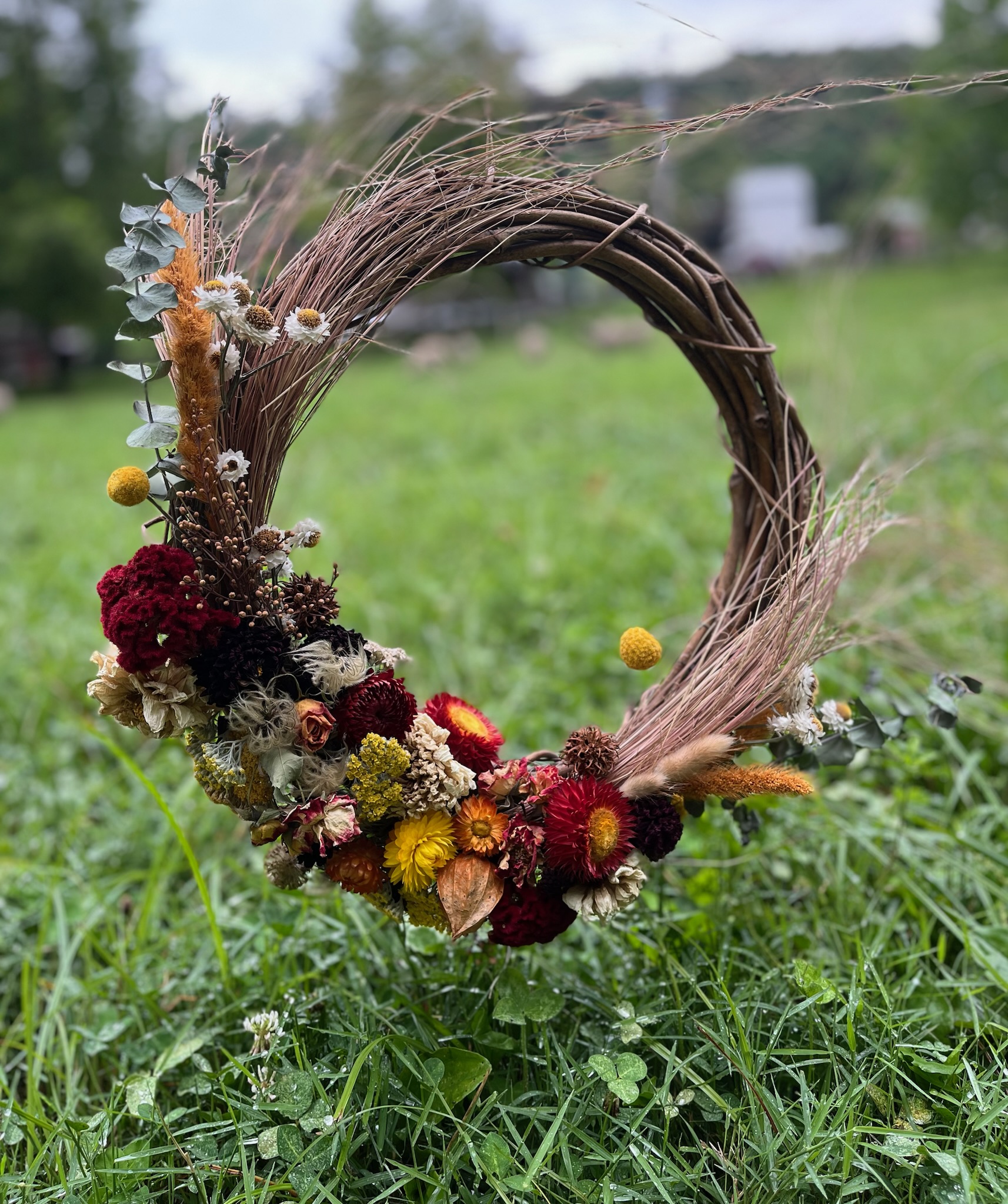 dried flower wreath